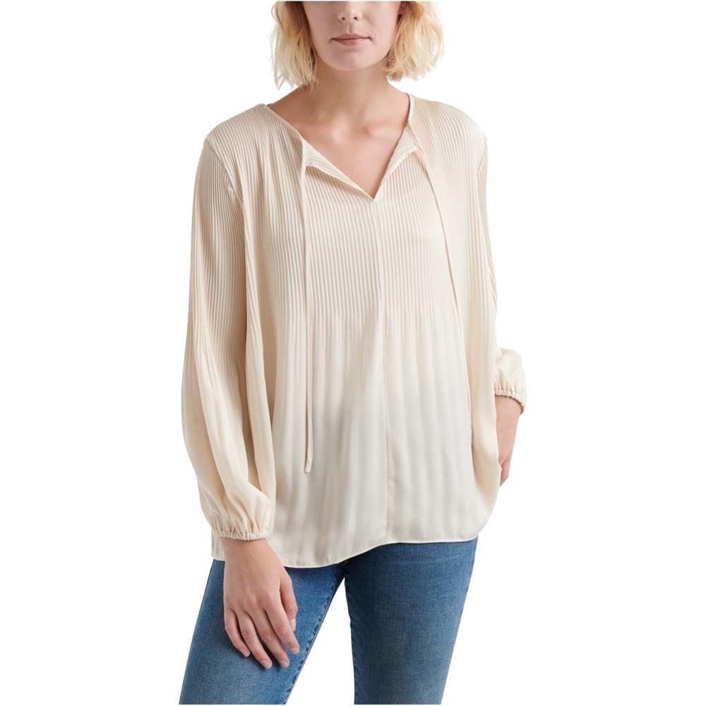 Lucky Brand ivory peasant top LIKE NEW!!